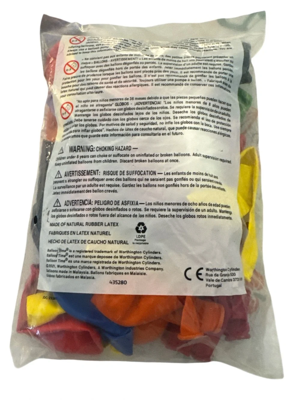NEW BalloonTime Assorted Color Party Balloons - 25 Pack